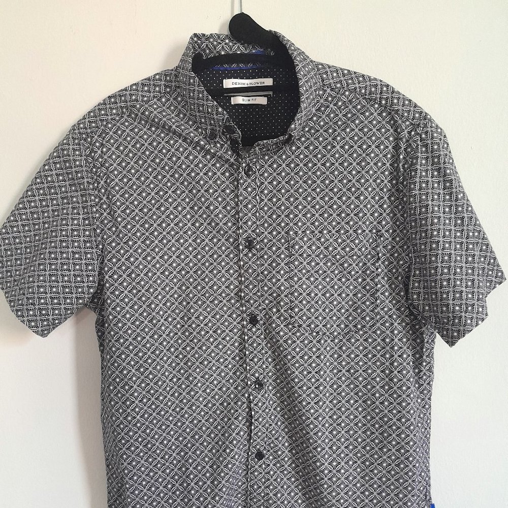 Denim & Flower short sleeve shirt